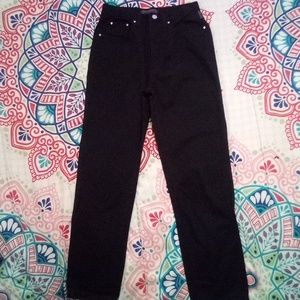 Womens 30x44 Versace Tall Model Black Dress Pants Medusa Jeans Couture